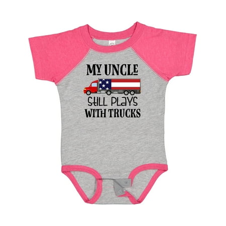 

Inktastic My Uncle Still Plays with Trucks Gift Baby Boy or Baby Girl Bodysuit