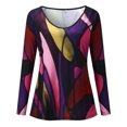 thumbnail image 2 of Womens Athletic Tops Shirt Light Womens Shirts Tech Pack Long Sleeved Tee Running Tee Shirts Short Sleeve Athletic Women Loose Fit Long Sleeve Shirt Women plus Compression And Purple S, 2 of 3