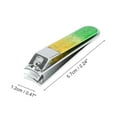 thumbnail image 4 of Unique Bargains Beautiful Style Nail Clipper Kit 2.24"x 0.47"x 0.59" Yellow, Green 10pcs, 4 of 6
