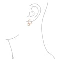 thumbnail image 3 of Bling Jewelry Womens Vintage Dangle Gemstone Earrings CZ Halo Opal Rose Gold Sterling Silver, 3 of 5