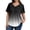 Black-50318aa, variant on Trgacdwlo L-5XL Plus Size Womens Top Gradient V Neck Short Sleeve Women's Tunics Hide Belly Summer Vacation Womens Blouse Red XL