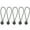 Black White, variant on SPRING PARK 5Pcs Canopy Tarp Tie Down Cord Elastic String Ball Oxford Rope Fastener for Canopies, Tarps, Shades, Sleeping Bags