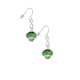 thumbnail image 3 of Delight Jewelry Green & Yellow Faceted Glass Spinner Silver tone Infinity French Earrings, 3 of 4