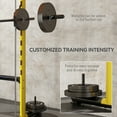 thumbnail image 6 of Soozier Adjustable Squat Rack with Pull Up Bar and Barbell Bar, Multi-Function Bench Press Weight Lifting Equipment, Yellow, 6 of 10