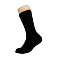 thumbnail image 5 of Solid Cotton Cushion Crew Socks for Women and Men Black 3 Pairs Size 9-11, 5 of 9