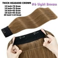 thumbnail image 5 of Hidden Secret Clip in Extensions Real Hair Wire in Weft One Piece THICK Human Hair Extensions Headband With 4 Clips Adjustable Brown, 5 of 13
