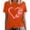 Orange, variant on Fshinging Women Heart Butterfly Print Short Sleeve Tops Summer Fashion Casual T-Shirts Black L