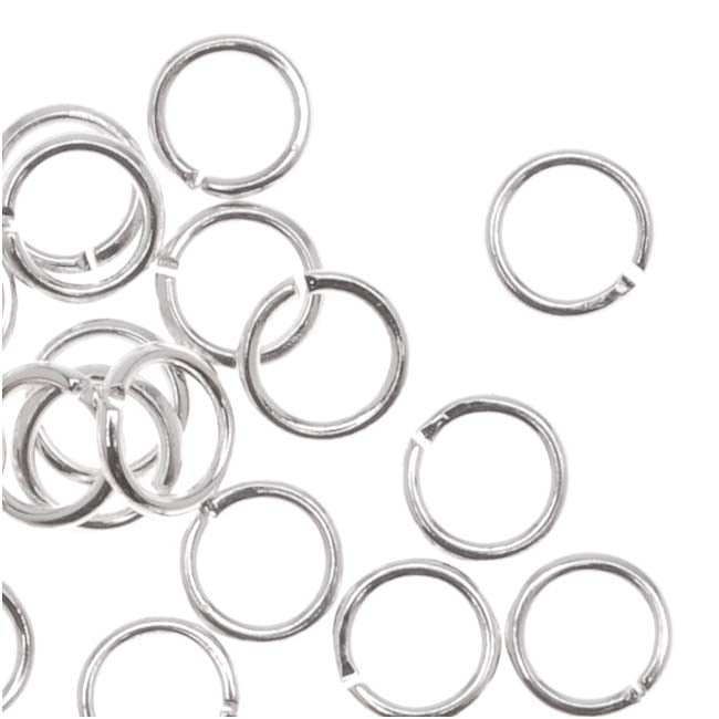 Beadaholique 20-Piece Sterling Open Jump Rings, 4mm, 22-Gauge, Silver