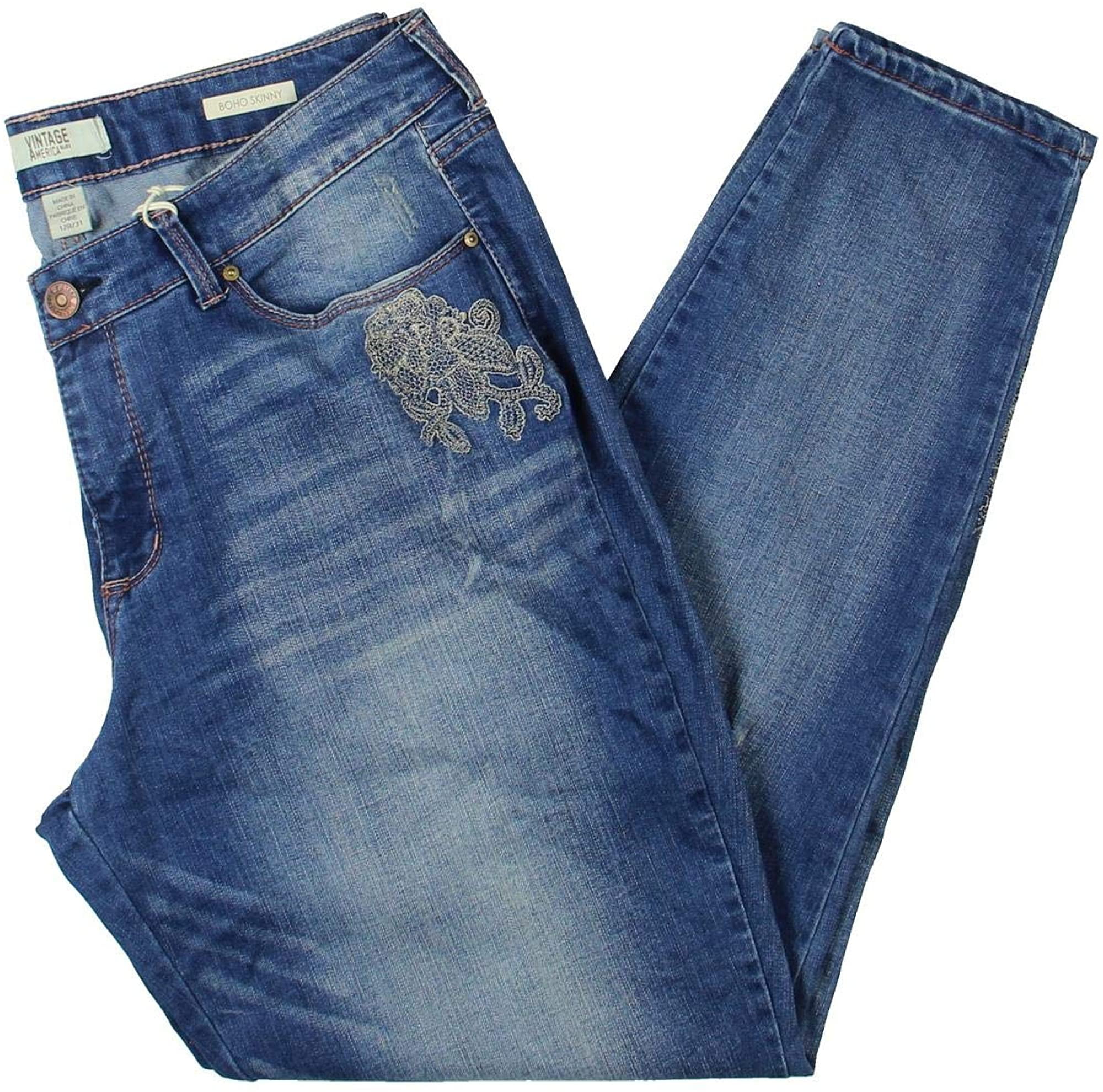 Vintage America Blues Boho Skinny Emb 
