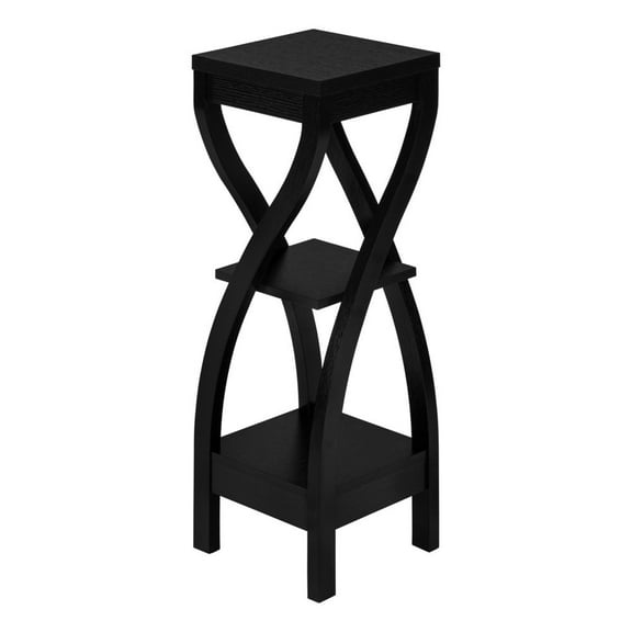 Accent Table Side End Plant Stand Square Bedroom Laminate Black