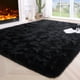 thumbnail image 1 of Alfombra Noahas Fluffy Shaggy Fuzzy 120 x 160 cm negra para dormitorio, 1 of 1