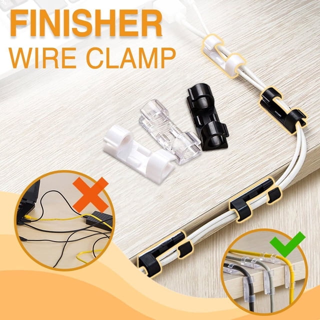 Xihbxyly Clip para Cable de Cargador de Coche, Juego de Abrazaderas Multifuncionales, Material Suave y Ecológico, Práctico Organizador para El Coche, Juego de 20 Piezas, Solución Limpia y Ordenada, I