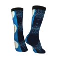 thumbnail image 3 of Goofa White Jellyfish Dansing in the Ocean Printed Men's Crew Socks, Soft Durable Breathable Moisture-Wicking with Odor Control Cotton socks, 3 of 9