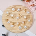 thumbnail image 5 of 6 Pairs Pearl Clip on Earrings Cute Imitation Pearl Dangle Earrings Half Round Teardrop Heart Earrings Non Pierced Gold Plated White Pearl Earrings Wedding Bridal Earrings for Woman White DIY, 5 of 7