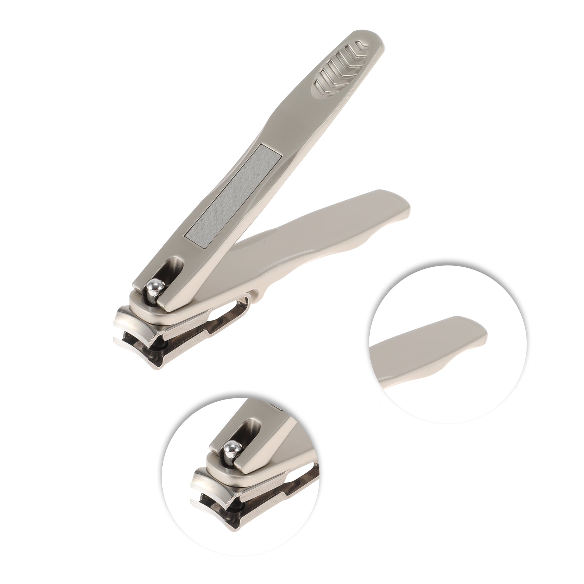 Unique Bargains Portable Rotating Head Nail Clipper 1 Pc Gray, Silver Tone