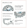 thumbnail image 4 of 5ct Moissanite Diamond Engagement Rings D Color VVS1 Rings for Women Sterling Silver Rings Anniversary Promise Gift Wedding Rings with Certificate, 4 of 8