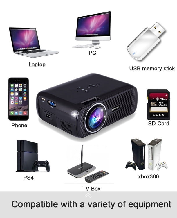 3000LM Full HD 1080P LED LCD 3D VGA HDMI TV Home Theater Movie Projector Cinema#