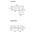 thumbnail image 3 of Wooden Frame Sectional Living Room Small Corner Sectional Reversible Chaise Sofa Tufted Couch Pillows Blue Grey Polyfiber, 3 of 4