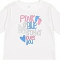thumbnail image 4 of Inktastic Pink or Blue, Big Brother Loves You Footprints and Heart Boys Long Sleeve Toddler T-Shirt, 4 of 5