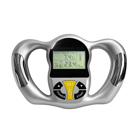 Electronic Portable Body Fat Analyzer - Body Fat Meter - Body Fat BMI Analysis - Silver