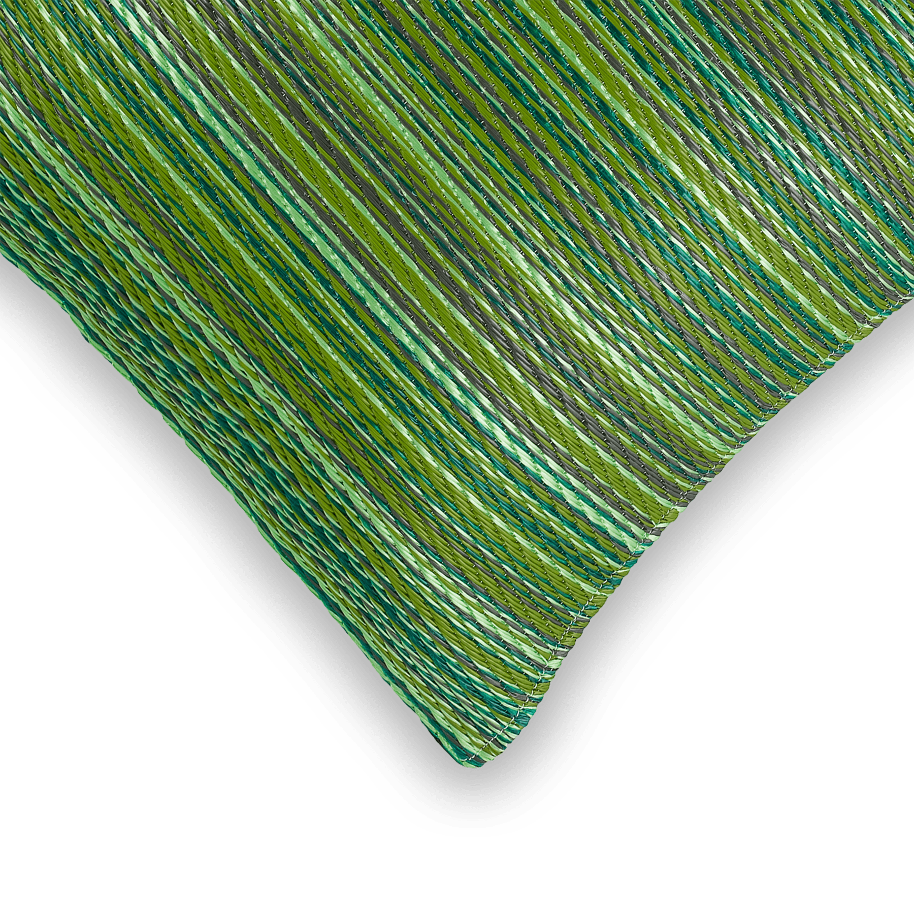 Fab Habitat Outdoor Premium Recycled Plastic Pillow - Waterproof, Fade Resistant - Striped - Patio, Porch, Deck, Balcony - Cancun - Green - 16.5" x 16.5"