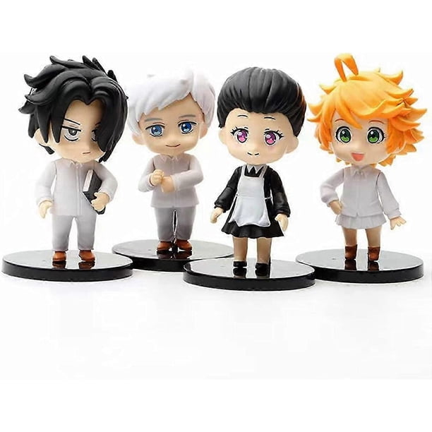 4PCS promised Neverland doll, Emma Nendoroid, anime action doll (4pcs promised Neverland doll)