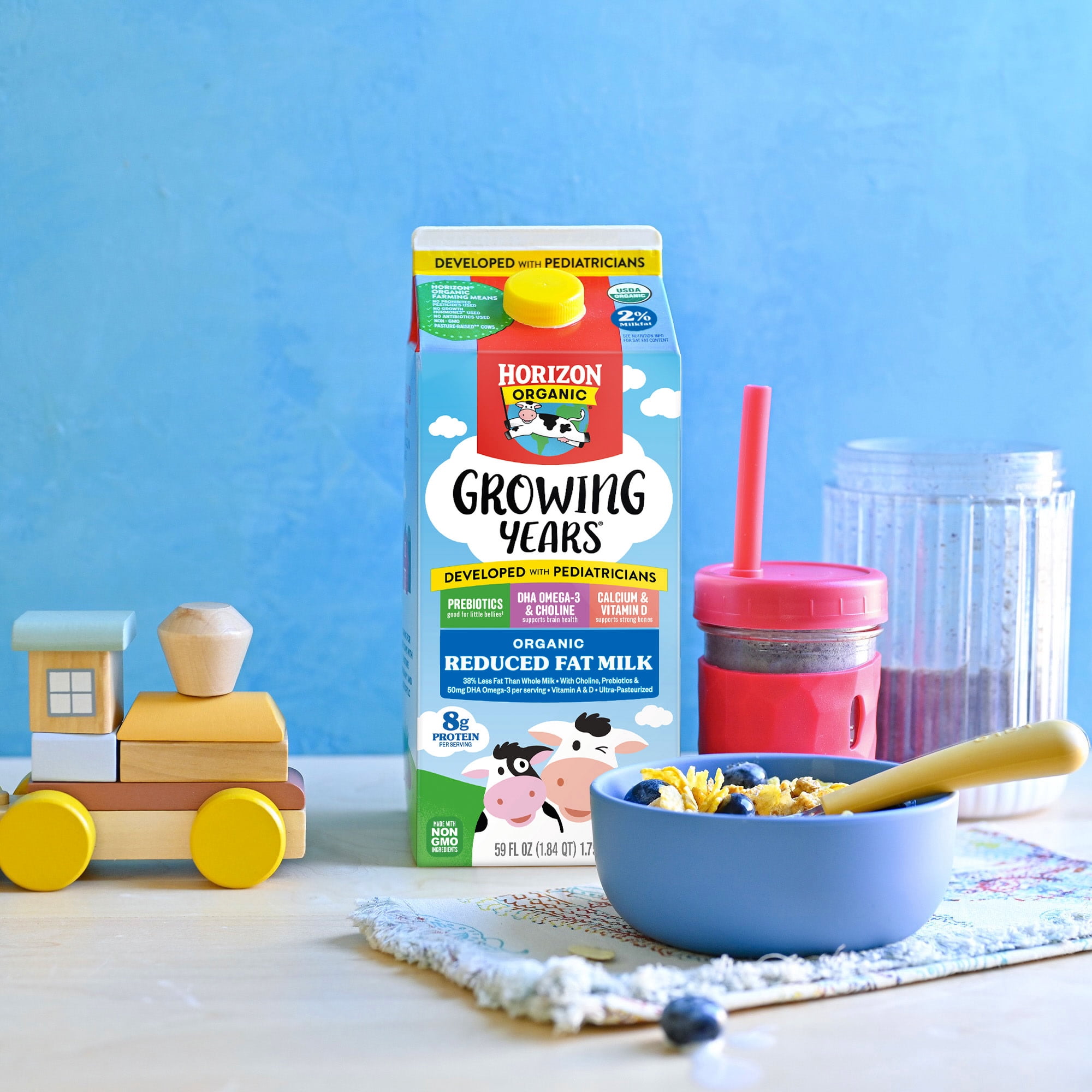 Horizon Organic Growing Years Organic 2% Milk for Kids, 59 fl oz Carton