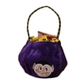 thumbnail image 2 of Halloween Candy Carrier, Purple Gift Bag, Halloween Bags for Candy, Basket with Handle, Crafted with Soft Halloween Fabric for Student to Carry Halloween Treats for Door-To-Door, 2 of 7