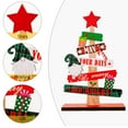 thumbnail image 2 of BinKFF Small Christmas Tree Alphabet Shape | Tabletop Artificial Christmas Decorations Festive Wooden Ornament Decoration for Table Home Display Desk Festival Activities Gathering, 2 of 7