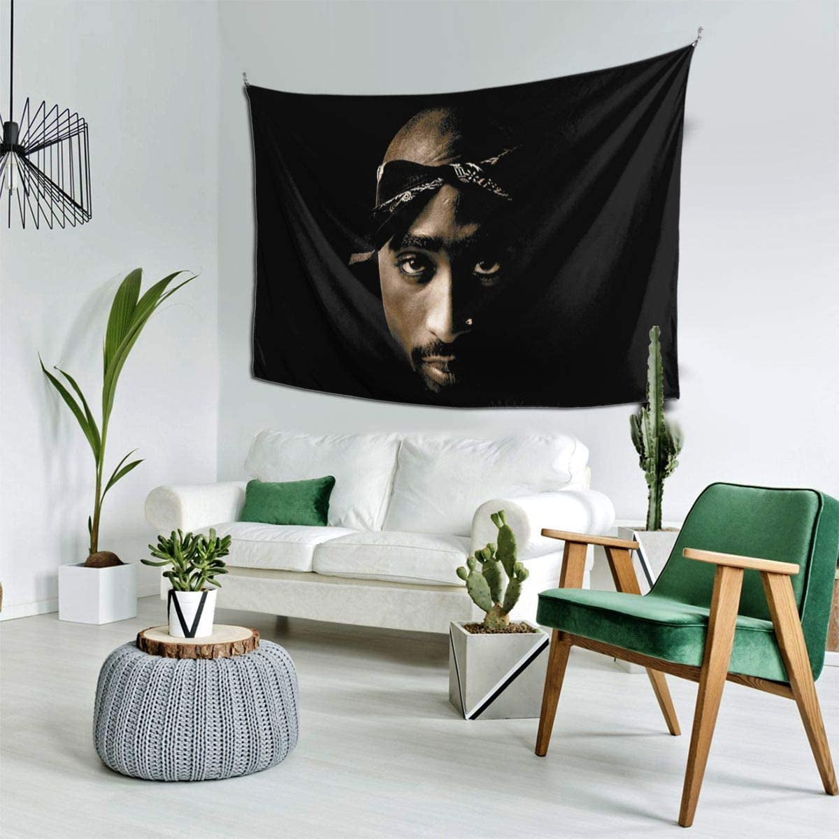 Tupac Shakur Wall Hang ng Tapestry Home Decorat ons for L v ng Room Bedroom Dorm Decor 60X40 hes Walmart