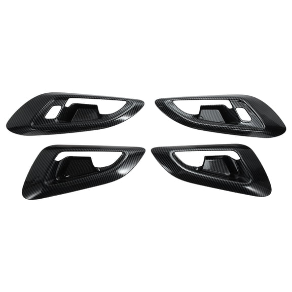 Unique Bargains Interior Door Handle Bowl Cover Trim for Chevrolet Trax 2024-2025 Inner Door Handle Decoration Frame Trim Carbon Fiber Black 1 Set