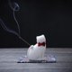 thumbnail image 1 of Lindos adornos de cerámica para fusor de incienso con forma de gatito, lindo bolígrafo para té con forma de gato, inserto de incienso creativo para interiores y hogares, 1 of 6