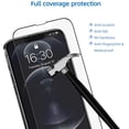 thumbnail image 4 of Designed for iPhone 13 Pro Max, Benks Matte Screen Protector [2 Pack] Anti-Glare & Anti-Fingerprint Tempered Glass with Easy Install, Smooth Feel (6.7 inch)iPhone 13/ 13 Pro (6.1), 4 of 8