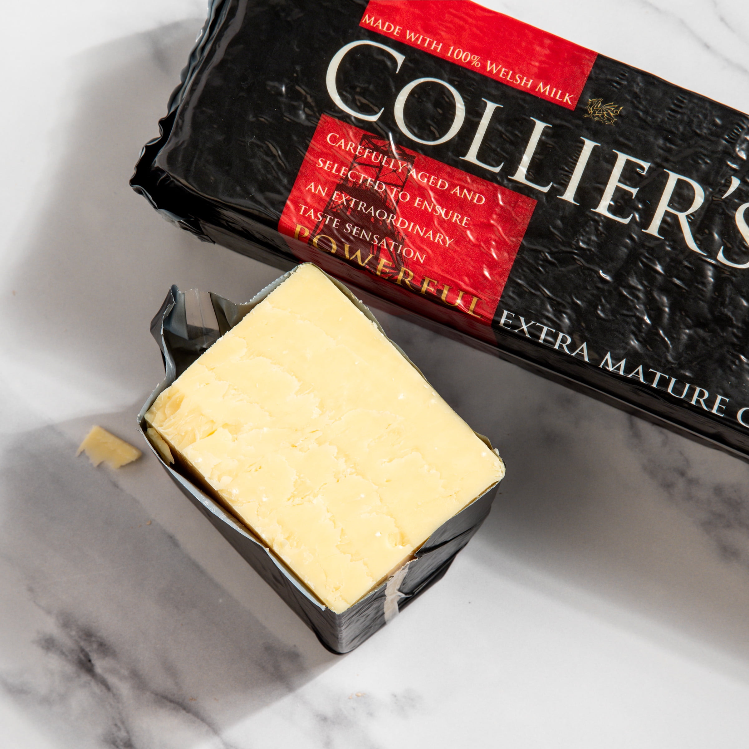 igourmet Collier's Powerful Welsh Cheddar Cheese - 2 lb Club Cut (3 Pack) | Premium Matured Cheddar from Wales | Rich Heritage & Extraordinary Taste