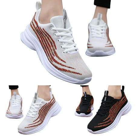 

CAICJ98 Running Shoes Womens Women s Play Fashion Sneaker White Color Washed and Leopard Canvas Slip on Shoes Black