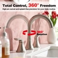 thumbnail image 2 of SUNRINX 3-Hole Widespread Bathroom Faucet, 8 Inch Brushed Nickel Sink Mixer Tap with Pop-Up Drain, 2 of 10