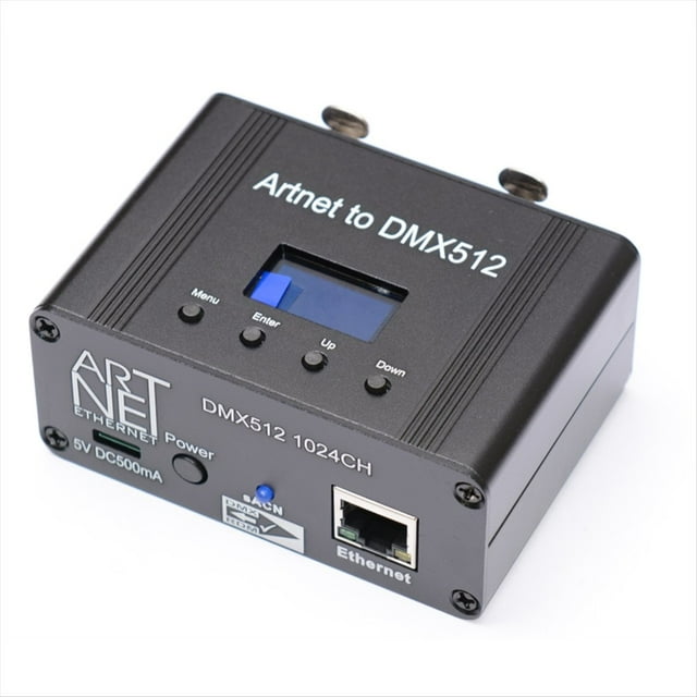Interfaz de Controlador de Iluminación Ethernet ArtNet DMX512 2 Universe 1024 Disco, Versión RDM/Ascn
