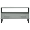 thumbnail image 2 of vidaXL Coffee Table with Metal Legs Grey 85x50x45 cm Solid Wood OSLO, 2 of 5