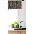 thumbnail image 3 of Ambesonne Tropical Window Valance, Big and Detailed Leaves, 54" X 18", Hot Pink Fern Green, 3 of 3