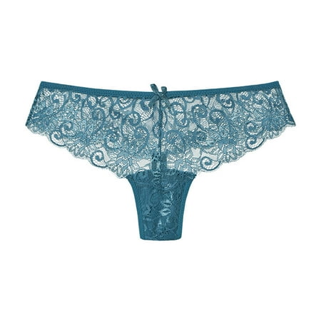 

HTNBO Hipster Lace Thongs for Women Mesh Lace Hollow Out Soft Underwear Panties Summer Savings Clearance