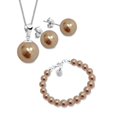thumbnail image 1 of Set Collar Dije Perla Arete Pulsera Zvezda Plata 0.925 Mujer dorado Unitalla, 1 of 4