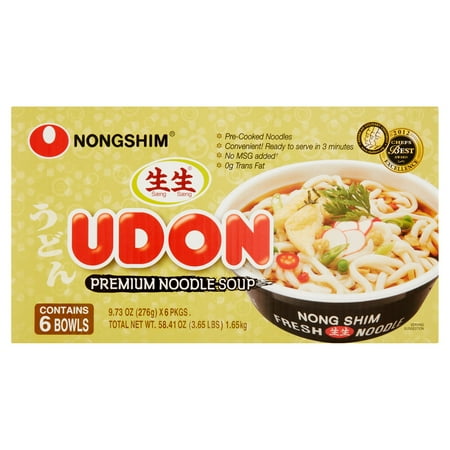 Nongshim Udon Original Premium Noodle Soup, 9.73 oz (Pack of 6)