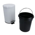 thumbnail image 6 of 3L Waste Pedal Bin White Kitchen Bathroom Office Metal House Rubbish Dustbin, 6 of 6