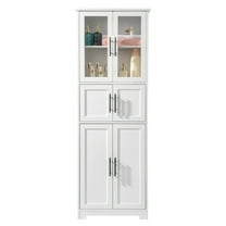 WSRFSD Tall Bathroom Storage Cabinet with 5 Shelves, Multi-Purpose Organizer for Home, Kitchen & Pantry