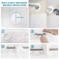 thumbnail image 4 of No Hook Shower Curtain, Navy Blue Floral Shower Curtains for Bathroom with See Through Top Window, Spring Flowers Rustic Butterfly Waterproof & Washable Bath Curtain Long 72"x78", 4 of 9