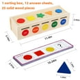 Color Shape Sorting Wooden Toy Montessori Baby Toy Shape Sorter
