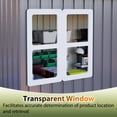 thumbnail image 6 of 8' x 6' Oversized Steel Storage Shed with Window, Lockable Double Doors & Sloped Roof, Heavy Duty Outdoor Garden Shed for Tools, Bikes & Equipment, Dark Gray, 6 of 7