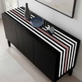 thumbnail image 5 of American Flag Table Runner 60 Inches Long, Black White Striped Star with Red Lines Kitchen Coffee Dining Table Decoration for Home Party Birthday Wedding Home Decor 13x60 Inches, 5 of 8