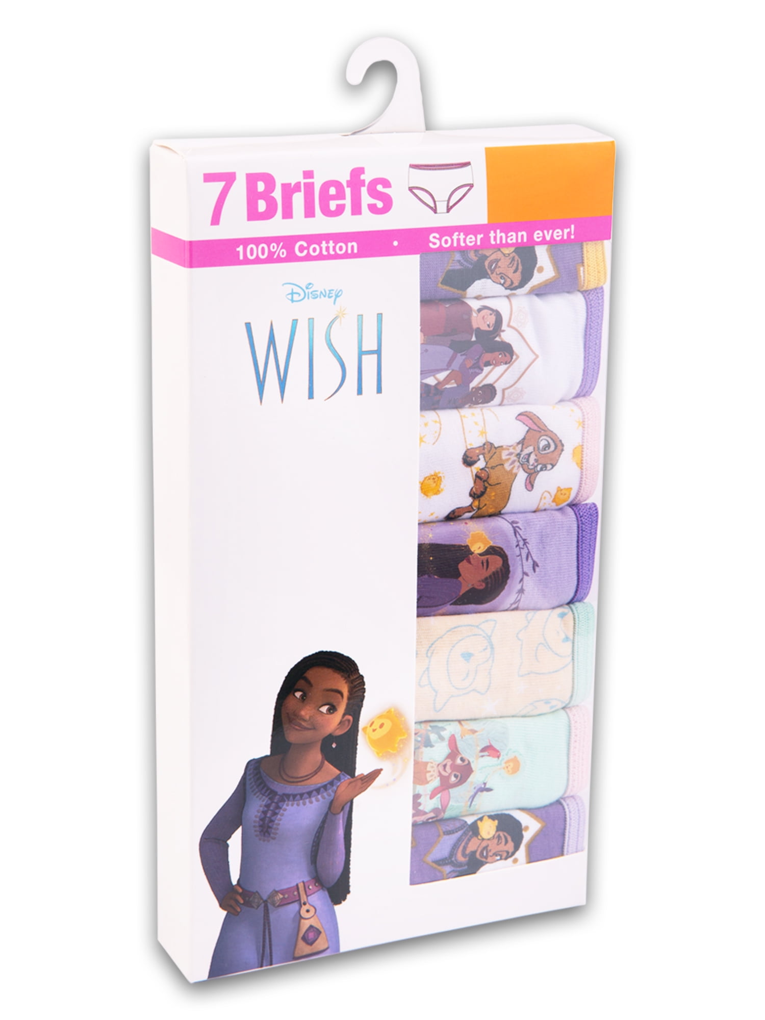 Girls Wish 7 Pack Character Underwear, Size 4-8