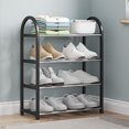 thumbnail image 2 of 4-Tier Steel Frame Shoe Organizer - Slim Profile Bathroom/Closet Storage Solution, 2 of 8